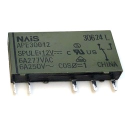RELAIS 12V 5 COSSE PLAT APE30012
