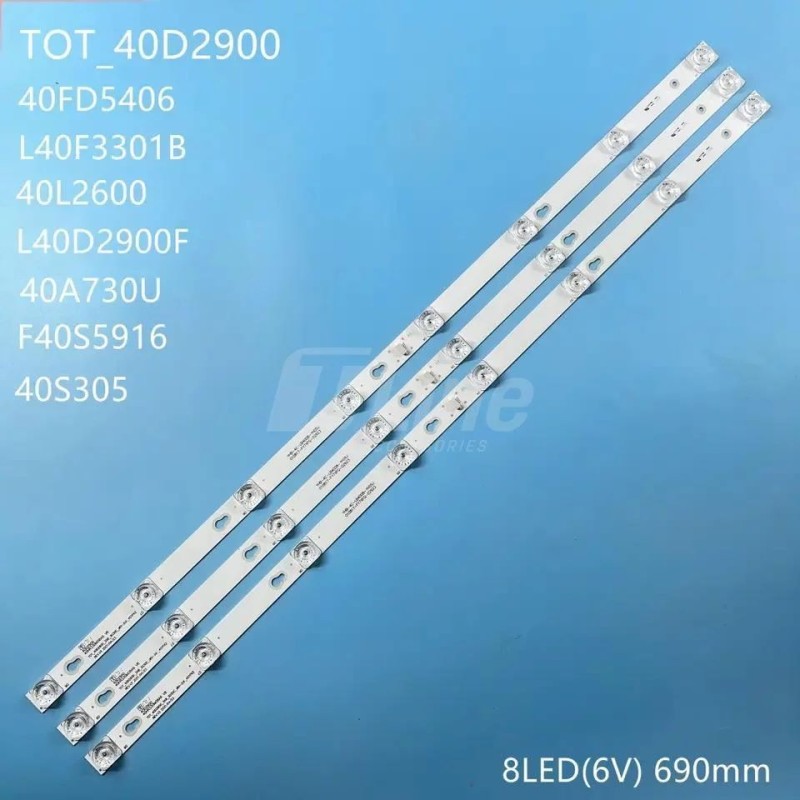 8 LED 6V 689 mm TCL 40 SQUARE BL026