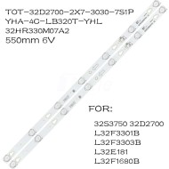 7 LED 6V 550 mm TCL 32" 32D2700 BL027