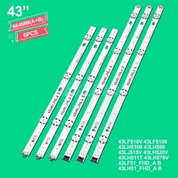 7 LED 3V 850 mm LG43" 43LH51 BL032