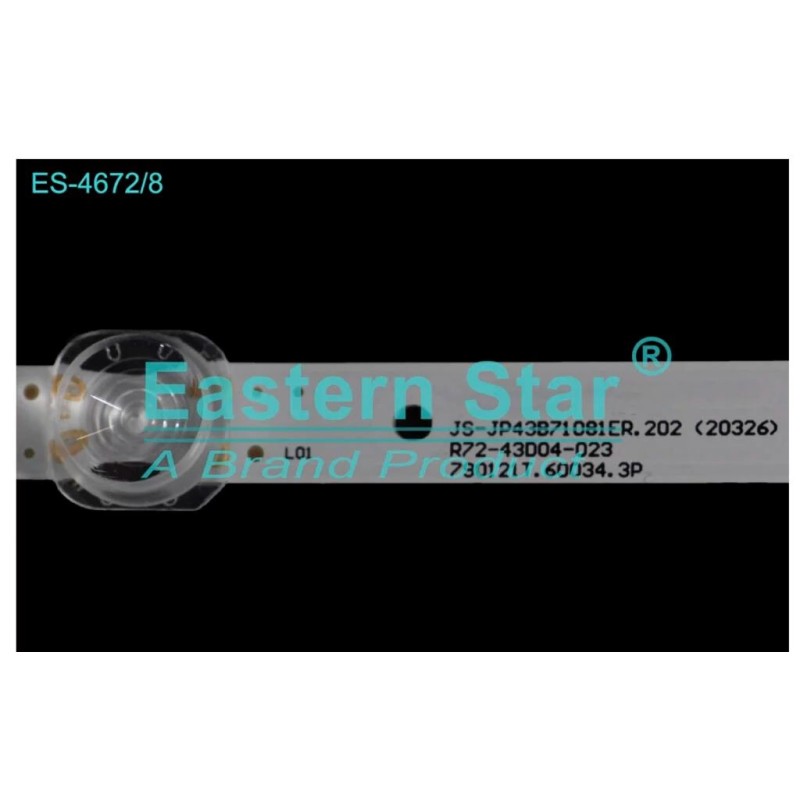 8 LED 3V 790 mm MAXWELL 43 SQUARE BL328