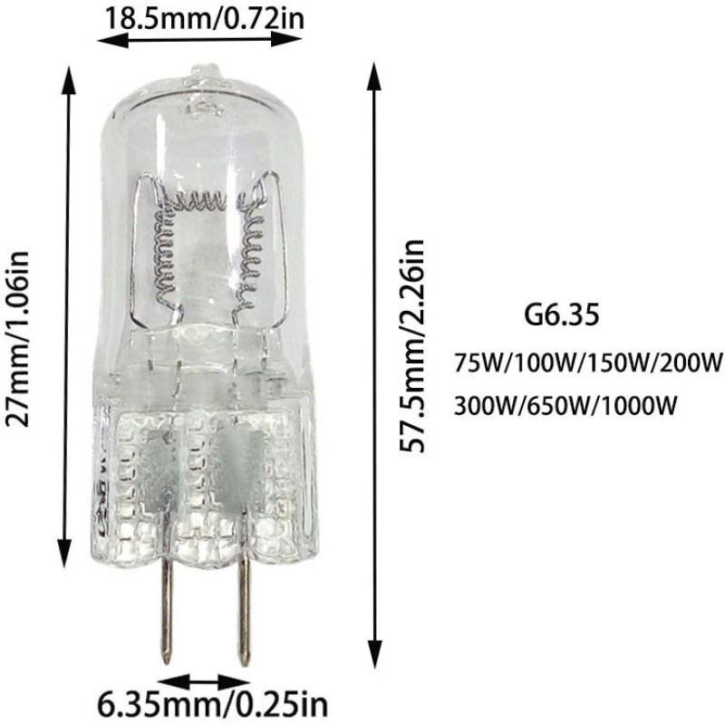 LAMPE HALOGENE 120V 300W G6.35