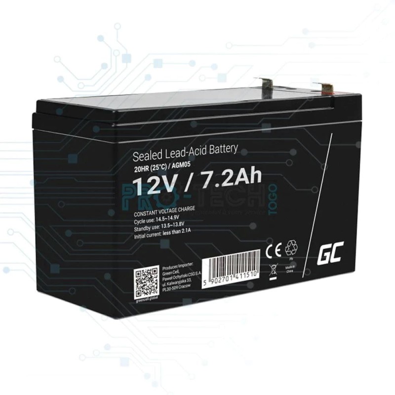 BATTERIE 12V 7Ah T&Y T&Y12V7AH20HR