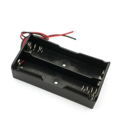 SUPPORT 2 PILES 3.7V 18650 AVEC FIL