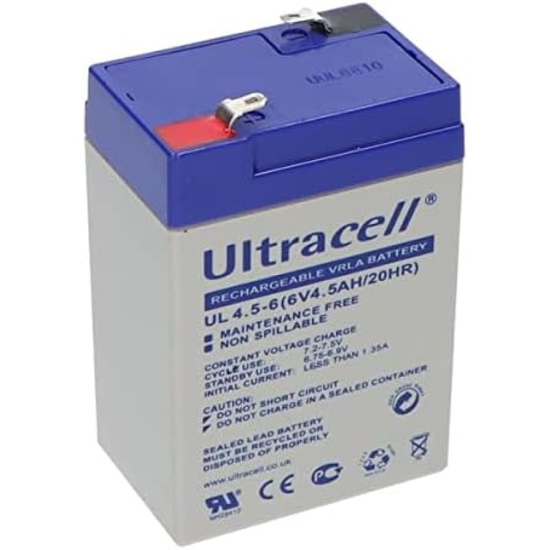 BATTERIE 6V 4.5AH ULTRACELL UL6V4.5AH BATTERIE 6V 4.5AH ULTRACELL UL6V4.5AH