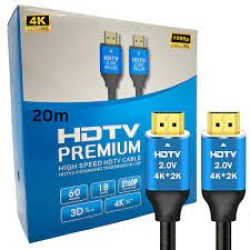 CABLE HDMI 20 METRES 4K NOIR BLINDE