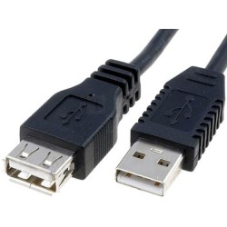 CABLE USB FEMELLE FEMELLE  1,5 METRE NOIRE 