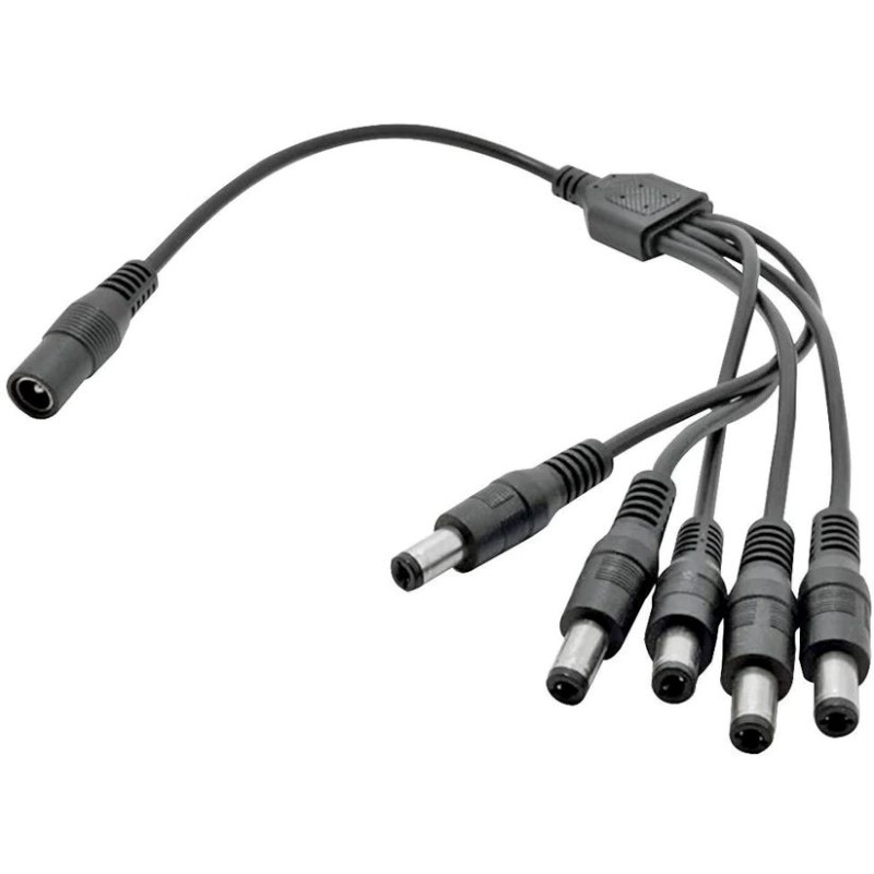 CABLE DC MALE 5.5 MM 4 CAMERAS CABLE DC MALE 5.5 MM 4 CAMERAS