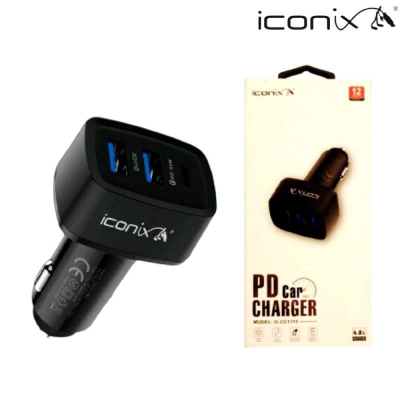 CC1715 CHARGEUR DE VOITURE RAPIDE 2 USB ICONIX CC1715 CHARGEUR DE VOITURE RAPIDE 2 USB ICONIX
