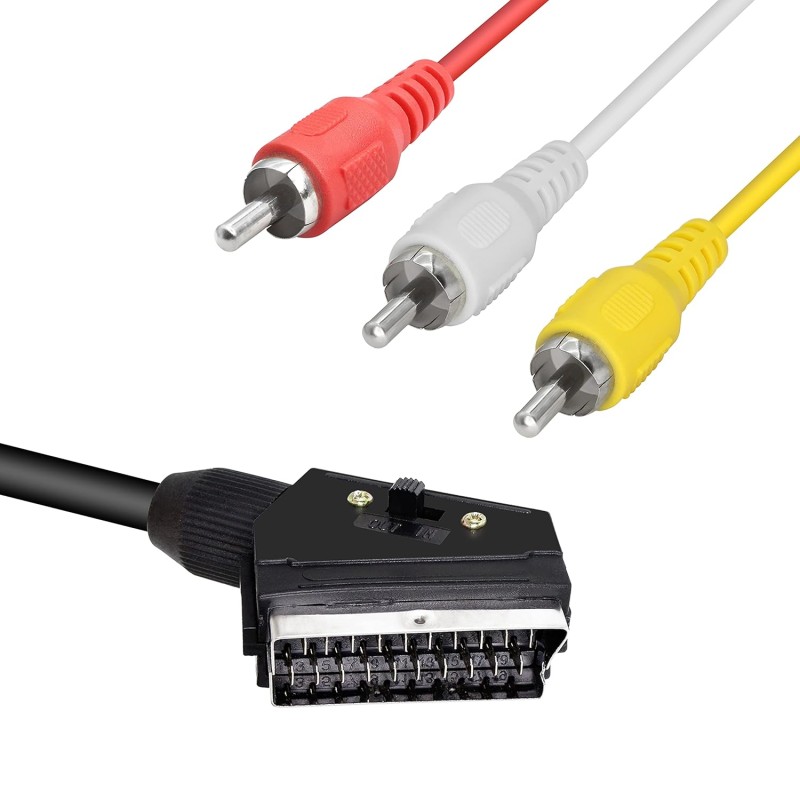 CABLE PERITEL 3 RCA 1.5 METRES CABLE PERITEL 3 RCA 1.5 METRES