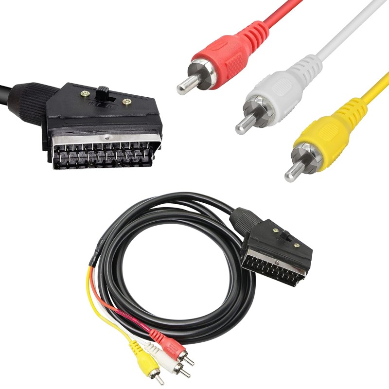 CABLE PERITEL 3 RCA 1.5 METRES CABLE PERITEL 3 RCA 1.5 METRES