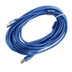 CABLE USB MALE MALE 5 METRE BLEU