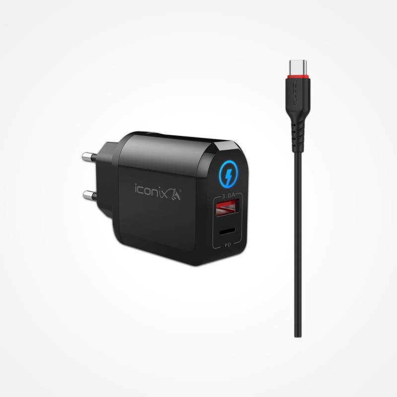 HC1028 CHARGEUR MICRO USB IPHONE TYPE C 3.4A 18W ICONIX HC1028 CHARGEUR MICRO USB IPHONE TYPE C 3.4A 18W ICONIX