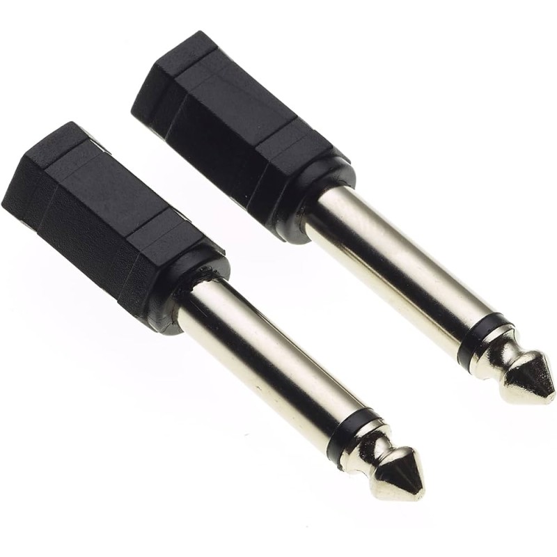 FICHE 6.35 mm MALE MONO PASTIC TO 3.5 mm FEMELLE FICHE 6.35 mm MALE MONO PASTIC TO 3.5 mm FEMELLE