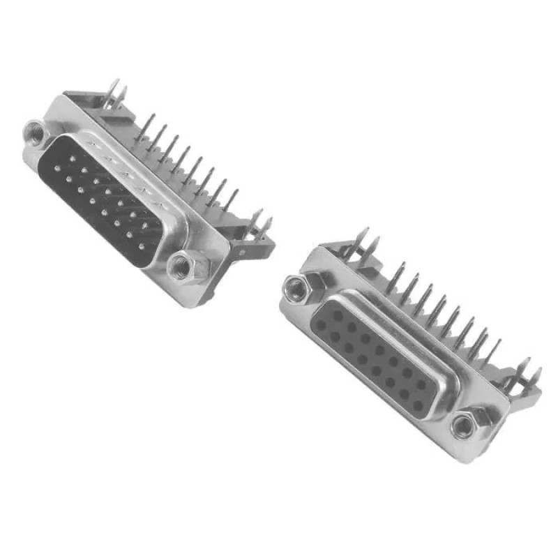 FICHE DB15 FEMELLE 2 LIGNE CHASSIS PCB