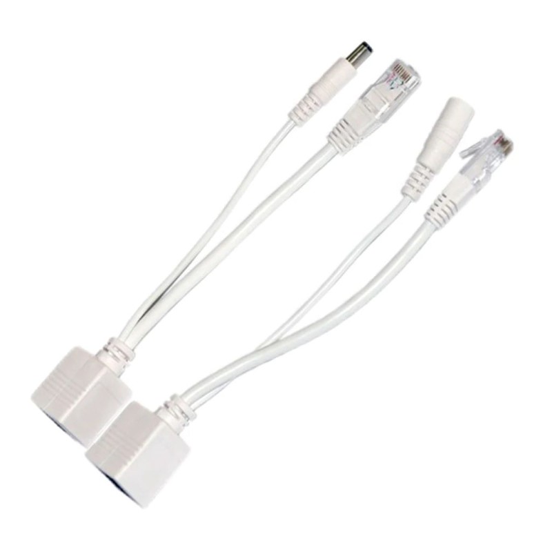 POE CONVERTISSEUR RG45 + FICHE DC MALE POE CONVERTISSEUR RG45 + FICHE DC MALE