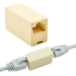 FICHE RACCORD RJ45 FEM/FEM PLASTIC