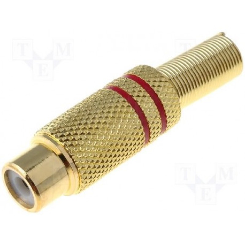 FICHE RCA FEMELLE METAL DORE FICHE RCA FEMELLE METAL DORE