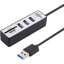 HUB 3 USB AVEC LECTEURS CARTES