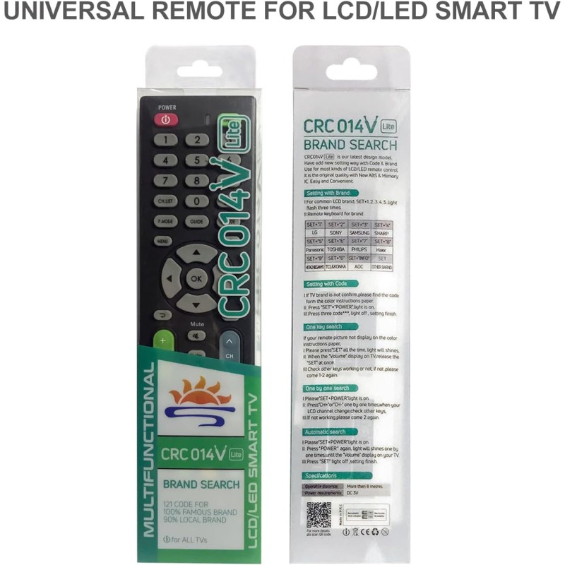 CRC014V COMMANDE UNIVERSEL TELEVISION CRC014V COMMANDE UNIVERSEL TELEVISION
