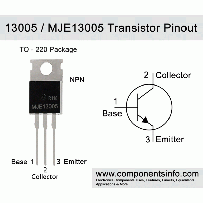 MJE13005 TRANSISTOR NPN 400V 4A 75W TO-220 MJE13005 TRANSISTOR NPN 400V 4A 75W TO-220