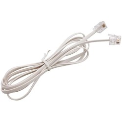 CABLE TELEPHONE RJ11 1.5 METRES BLANC MAV1.5M