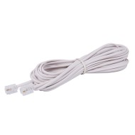 CABLE TELEPHONE RJ11 3 METRES BLANC