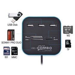 271010 HUB 3 USB 2 LECTEUR CARTES COMBO