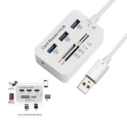 HUB 3 USB AVEC 4 LECTEUR CARTES