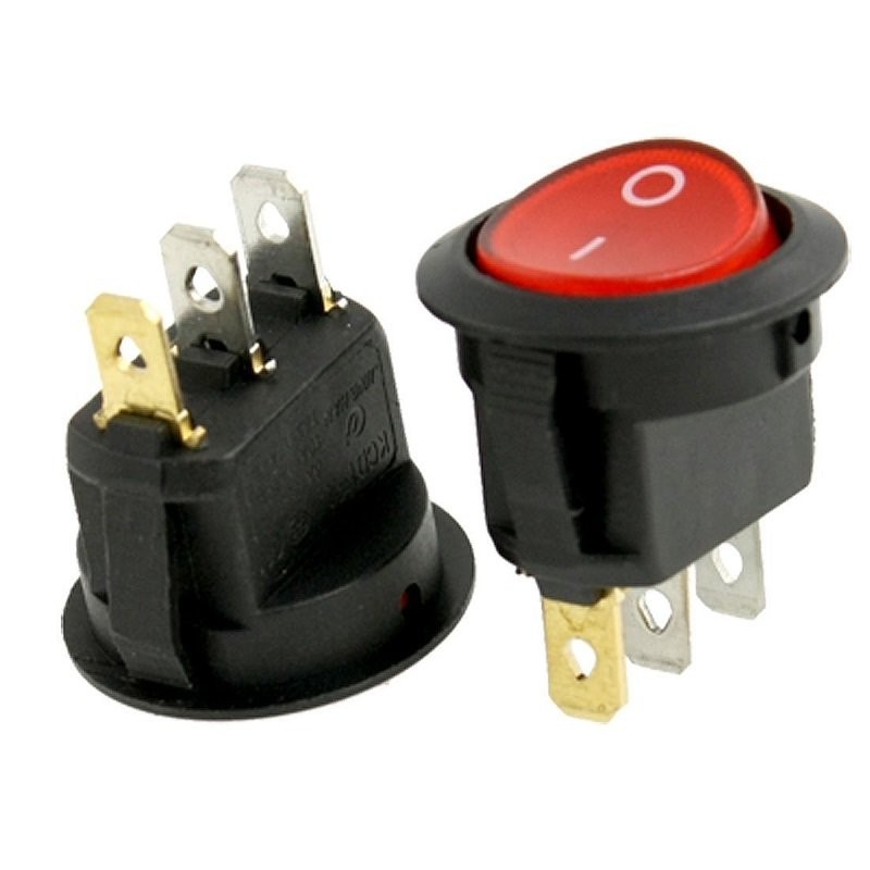 BOUTON VOYANT ROND 3 COSSE ROUGE BOUTON VOYANT ROND 3 COSSE ROUGE