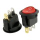 BOUTON VOYANT ROND 3 COSSE ROUGE BOUTON VOYANT ROND 3 COSSE ROUGE