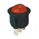 BOUTON VOYANT ROND 3 COSSE ROUGE BOUTON VOYANT ROND 3 COSSE ROUGE