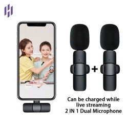 Microphone double sans fil pour diffusion en direct K9/K11 pour iPhone (Lightning)