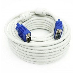 CABLE VGA 20 METRES MALE MALE BLINDE BLANC