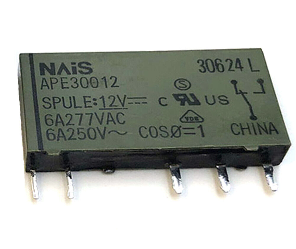 RELAIS 12V 5 COSSE PLAT APE30012