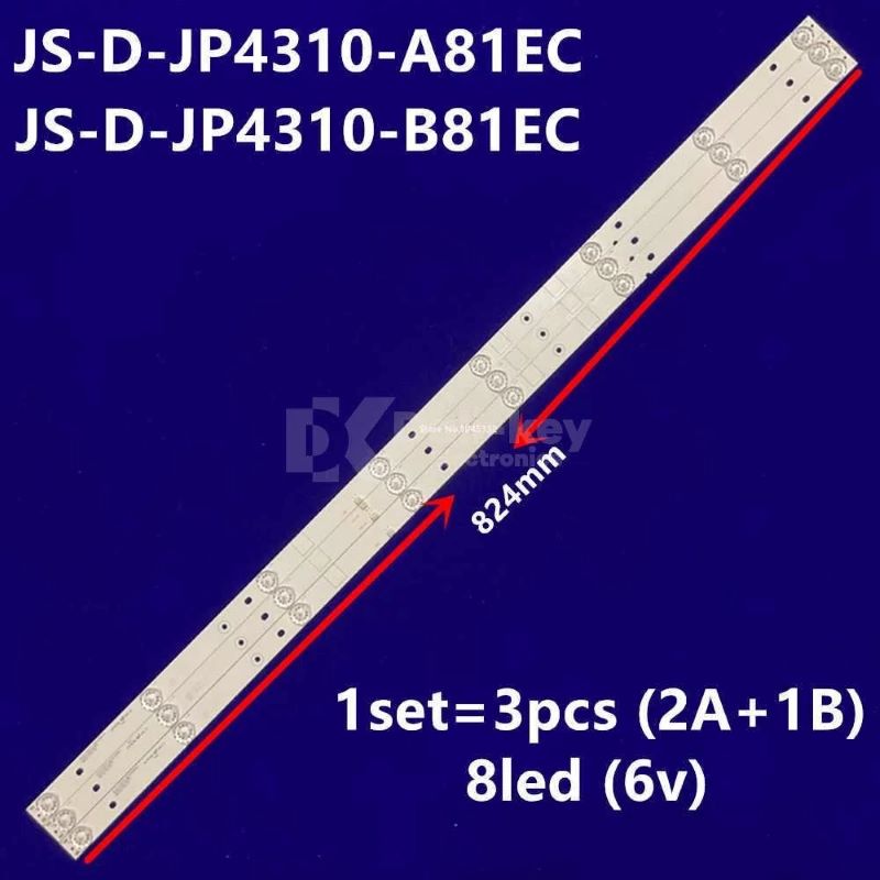 8 LED 6V 824 mm MAXWELL 43 JSDJP4310 BL044