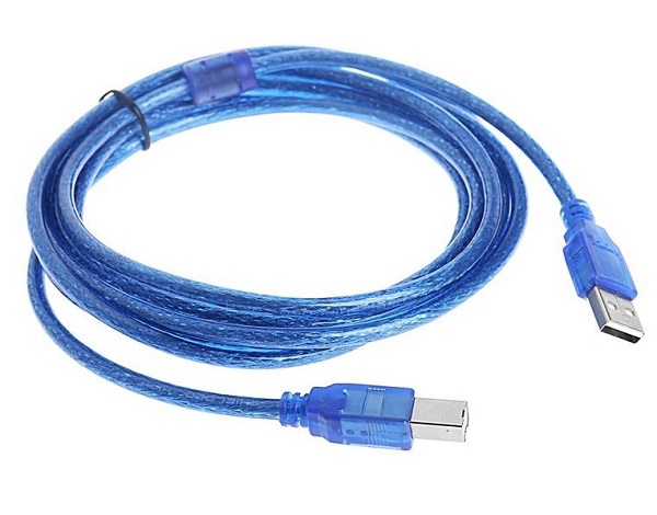 CABLE IMPRIMENTE USB 1.5 METRES BLEU