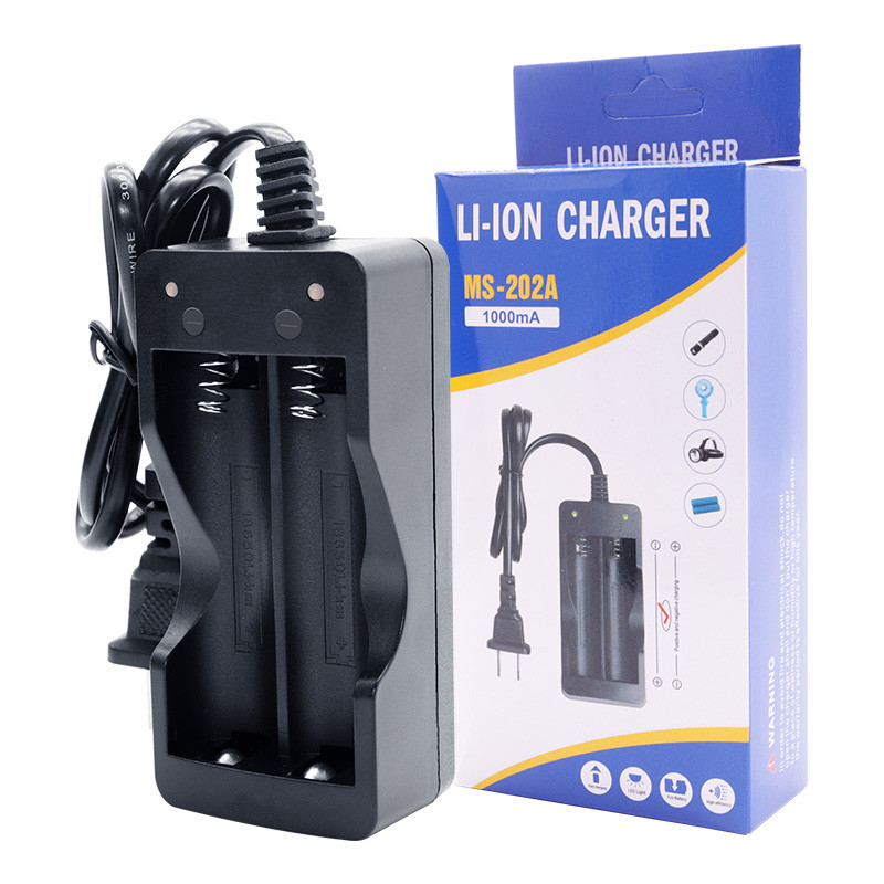 CHARGEUR 2 PILES 3.7V 18650 1000MA MS202A