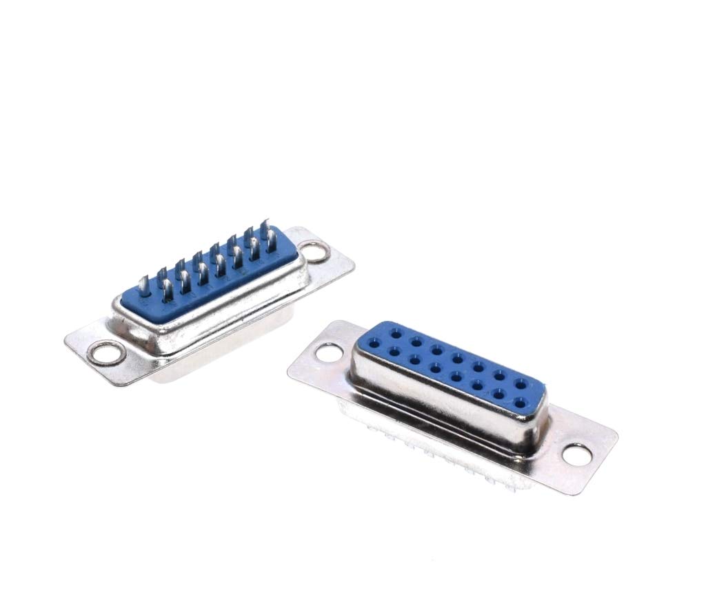 FICHE DB15 FEMELLE A SOUDER 2 LIGNE