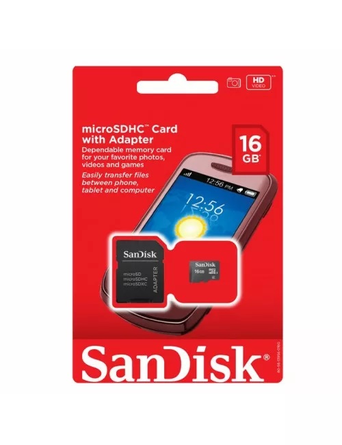 CARTE MEMOIRE MICRO SD SANDISK 16GB