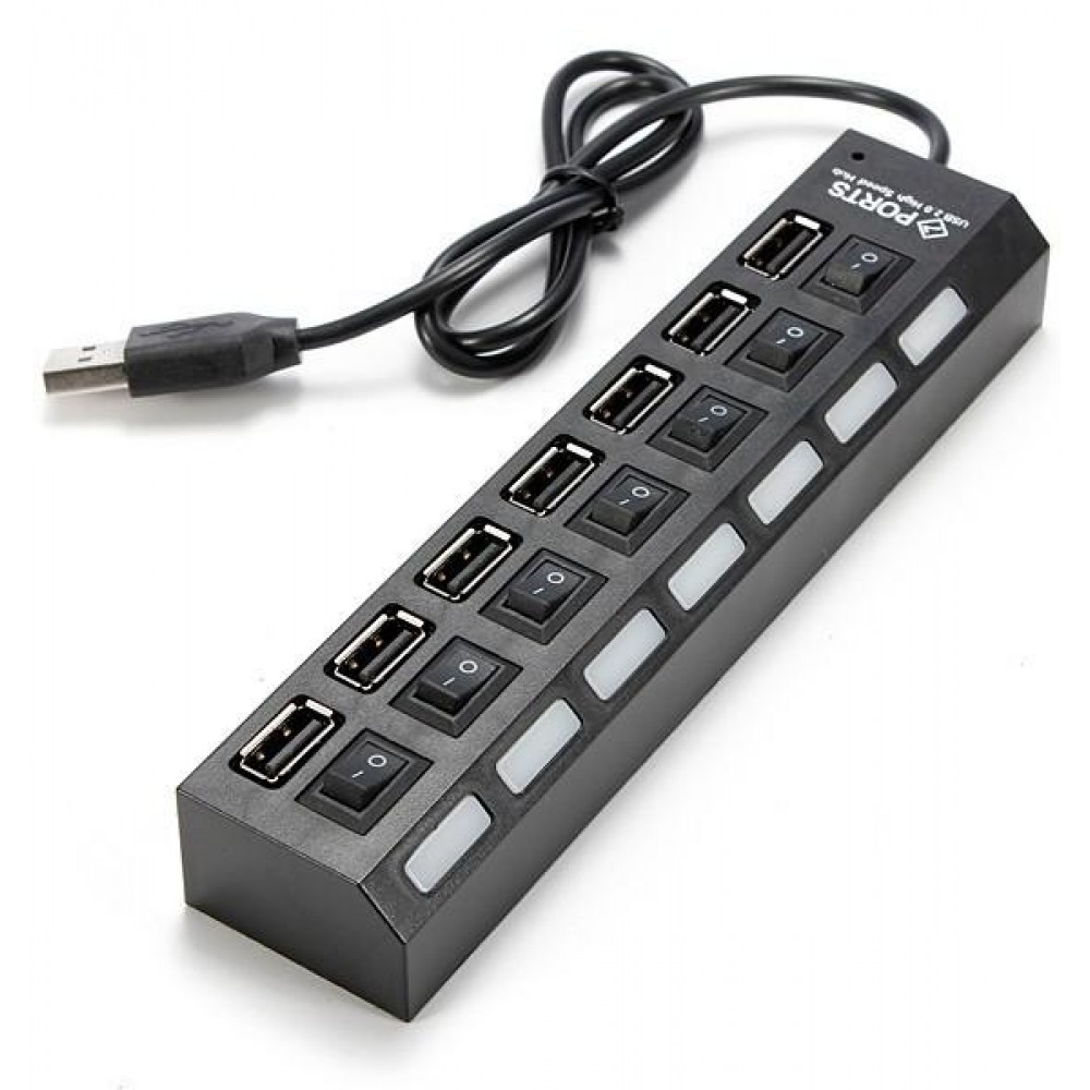 HUB 7 USB 2.0 AVEC 7 INTERRUPTEUR SY-H003