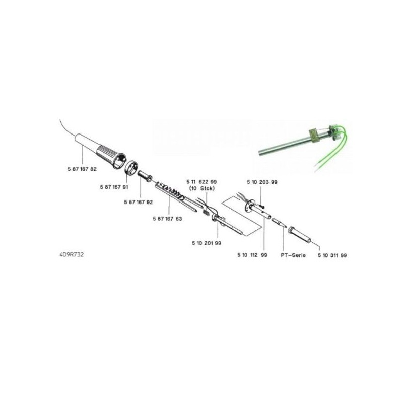 RESISTENCE FER A SOUDER WELLER ORIGINAL