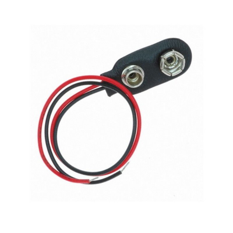 PORTE PILE 9V AVEC FILS