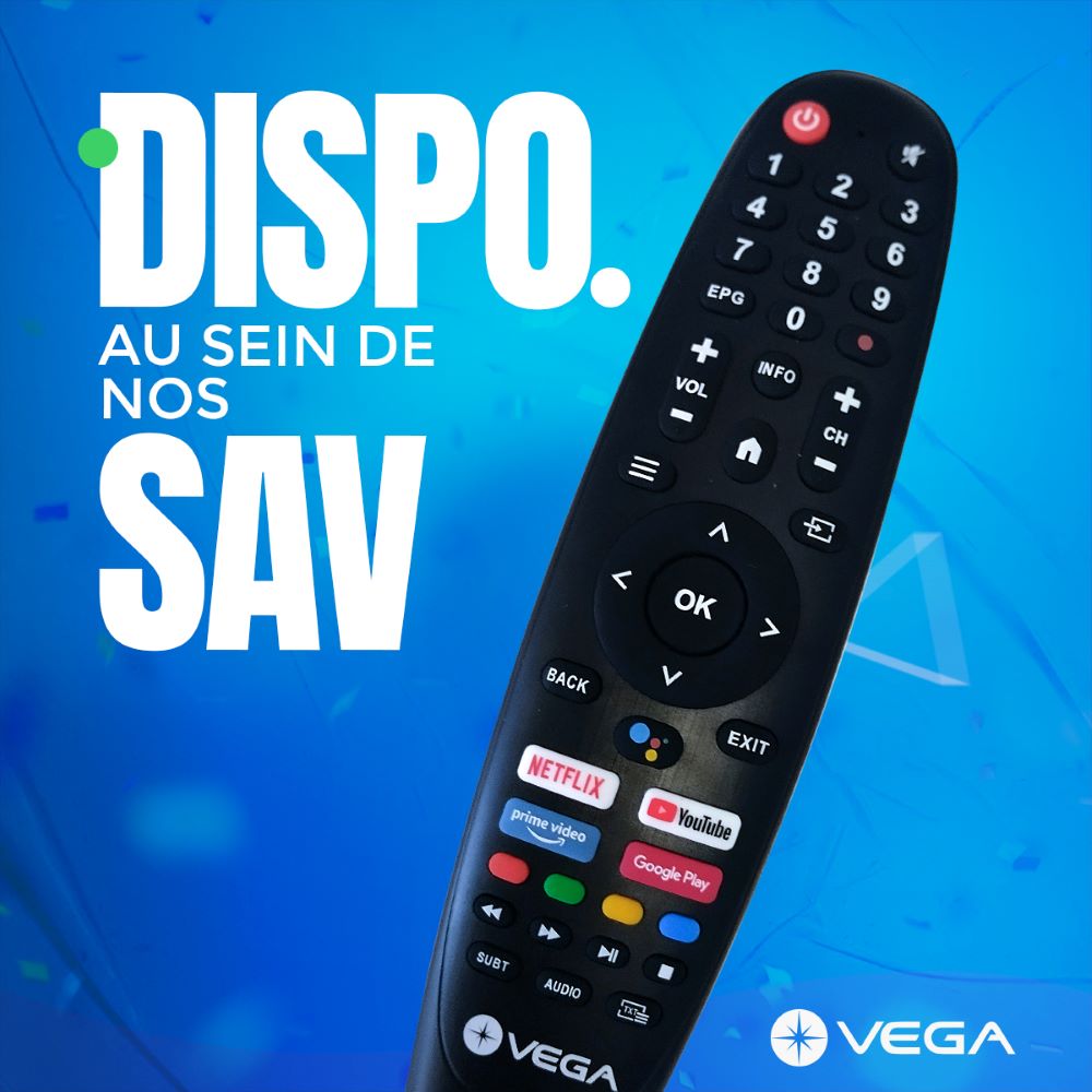 COMMANDE TELEVISION VEGA SMART BOMBE