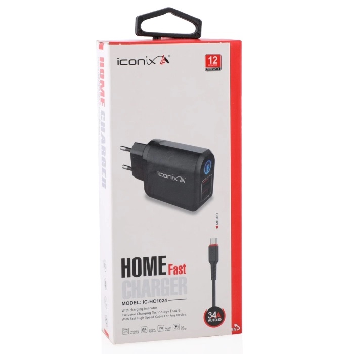 HC1024 CHARGEUR IPHONE TYPE C 3.4A ICONIX