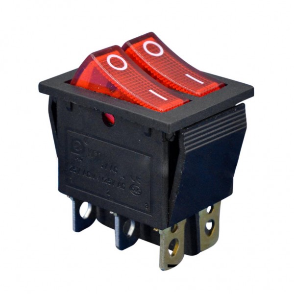 BOUTON VOYANT DOUBLE 6 COSSE ROUGE